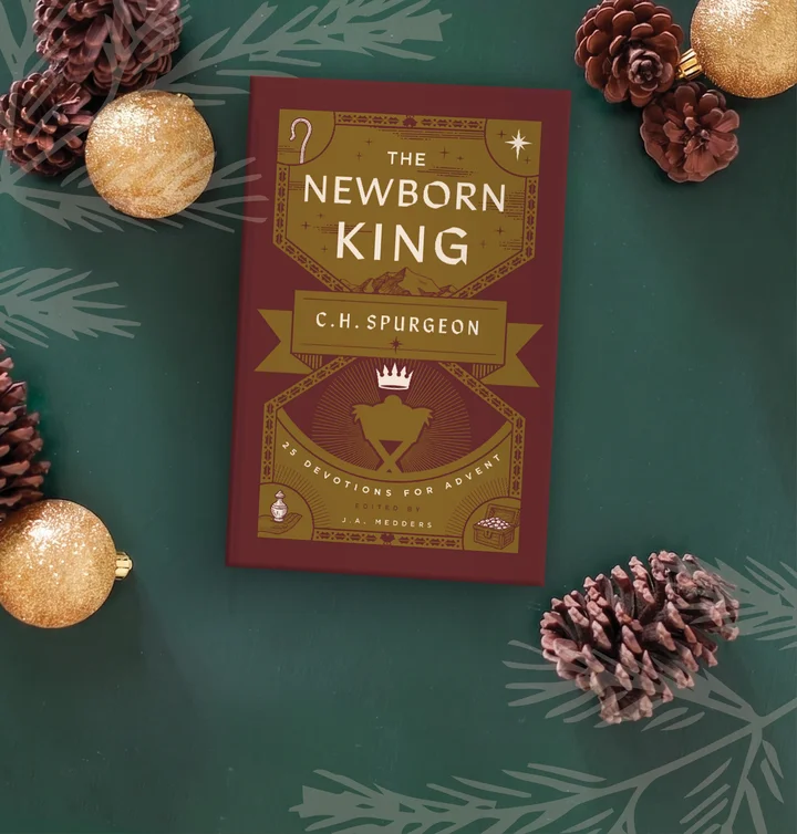 Photograph of Let Earth Receive Her King on a blanket with Christmas decorations
