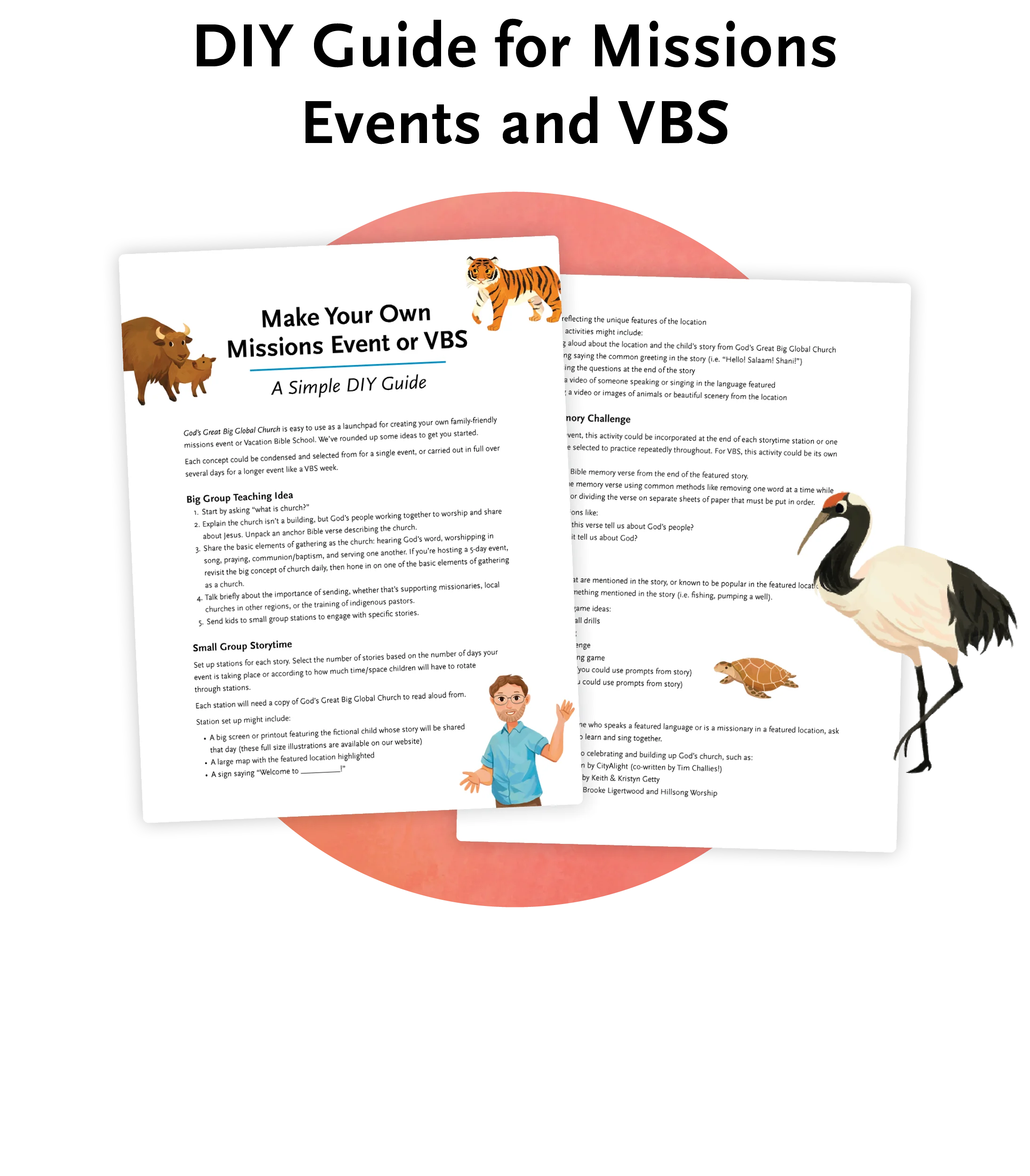 Graphic that says "DIY Guide for Missions Events and VBS"