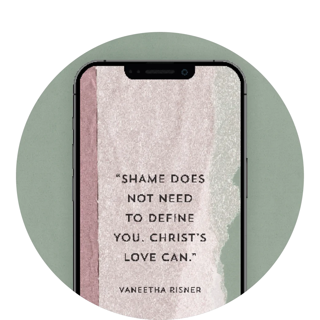 Graphic featuring a quote lockscreen