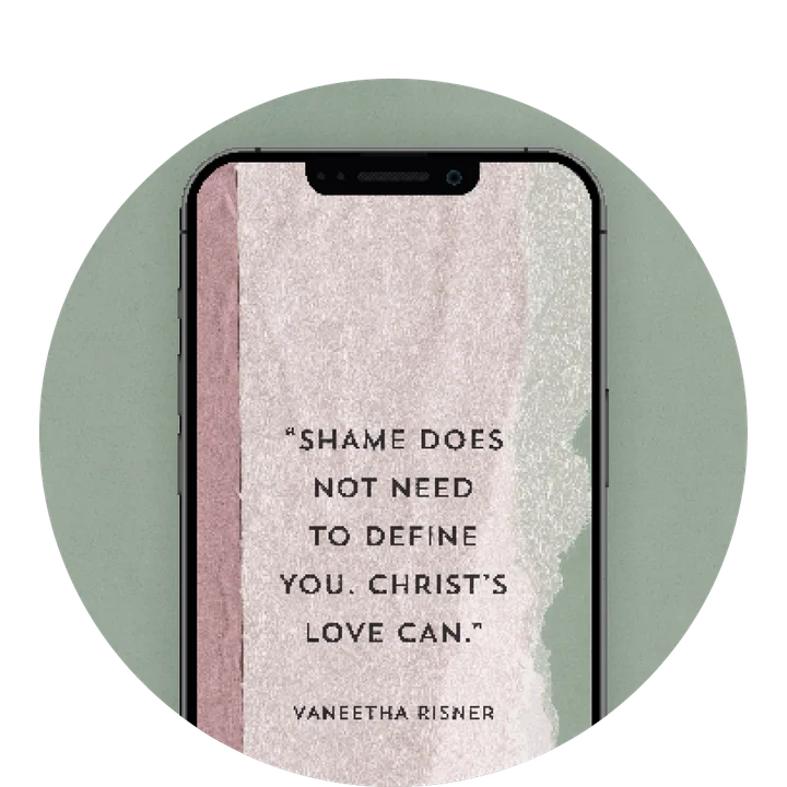 Graphic featuring a quote lockscreen